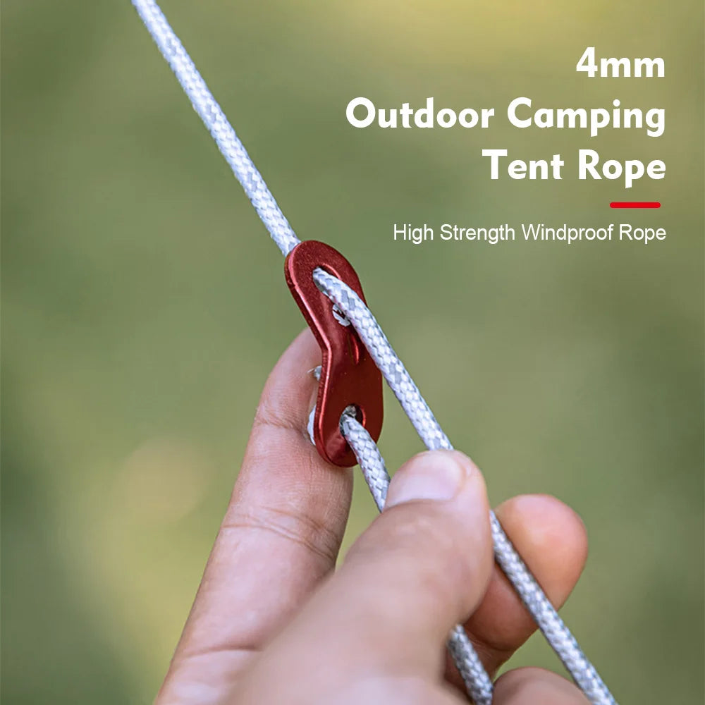 Camping Tent Rope With Tensioner &ndash; Ultra Strong Windproof