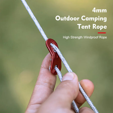 Camping Tent Rope With Tensioner &ndash; Ultra Strong Windproof