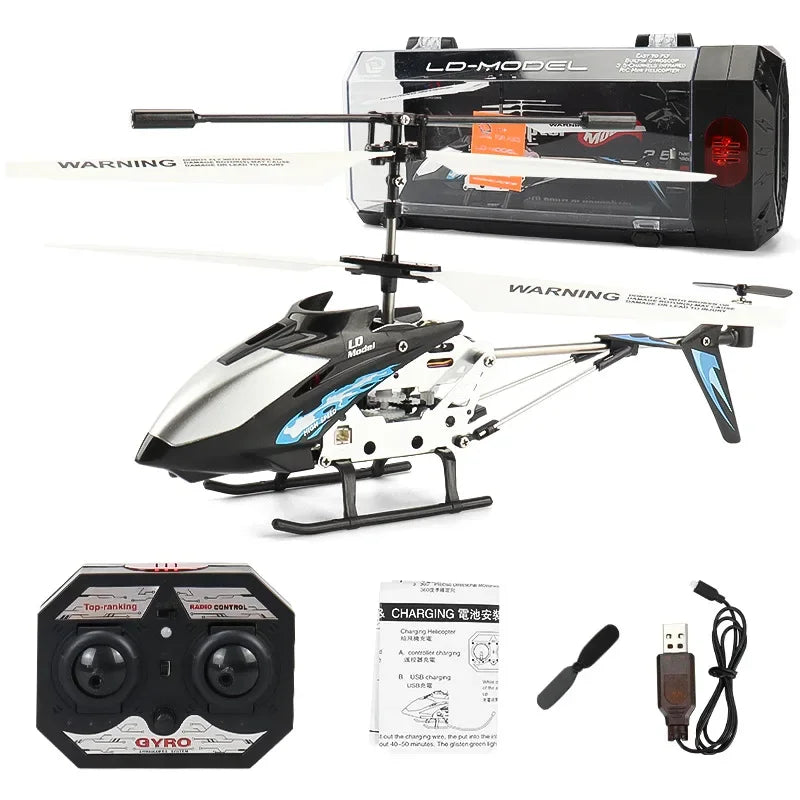 HN 3.5CH Remote Control Helicopter with USB Charging for Kids Black