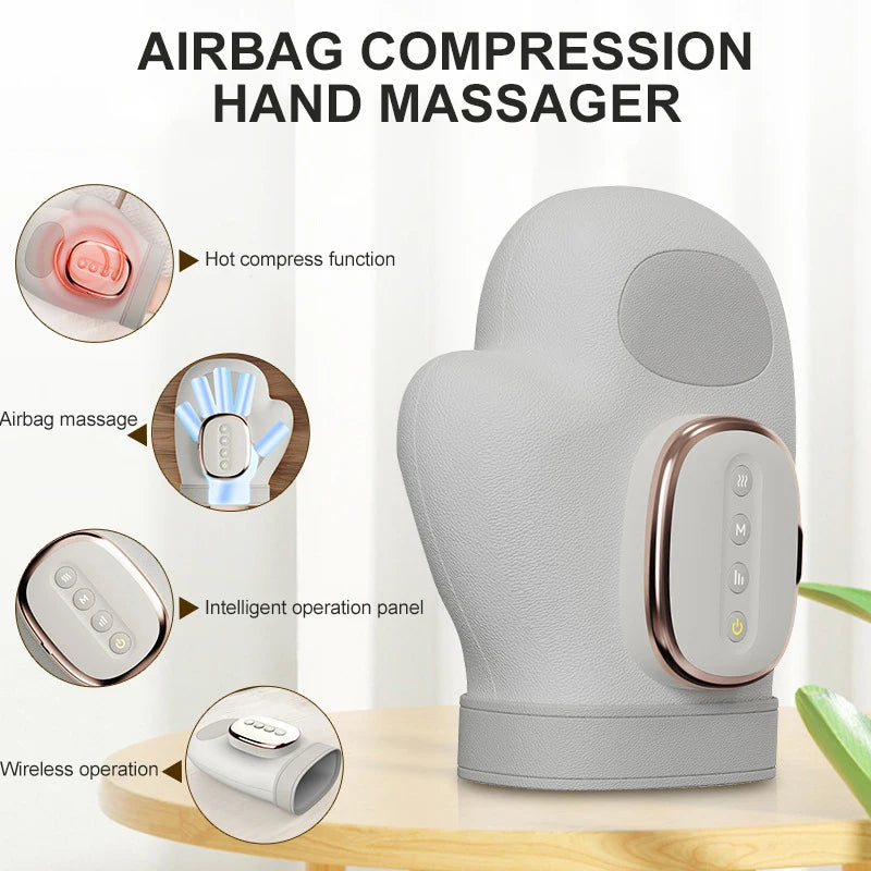 Electric Hand Massager &ndash; Airbag Compression and Heating