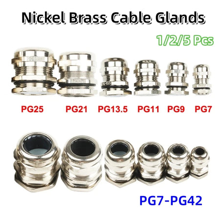 Nickel Plated Brass Cable Connector Gland &ndash; Waterproof IP68
