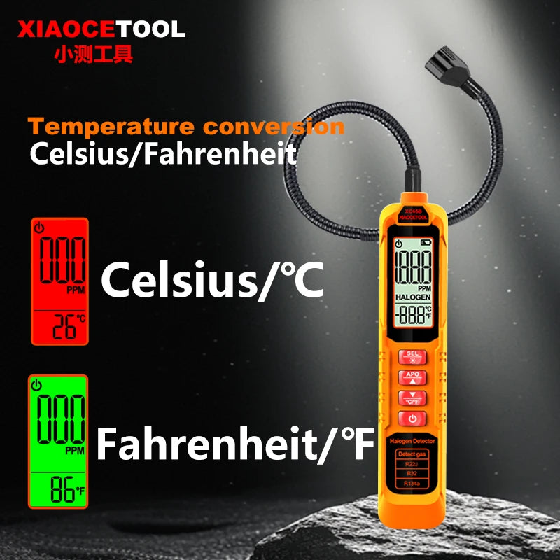Ανιχνευτής Διαρροής Ψυκτικού Αερίου Halogen για HVAC Auto LCD