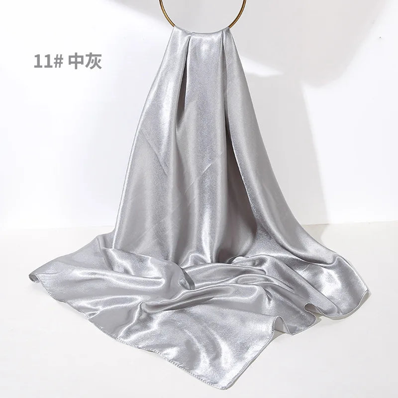 Women Solid Scarf &ndash; Elegant Simulated Silk Design