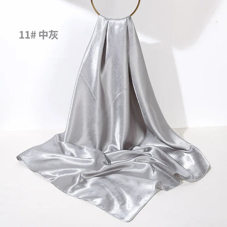 Women Solid Scarf &ndash; Elegant Simulated Silk Design