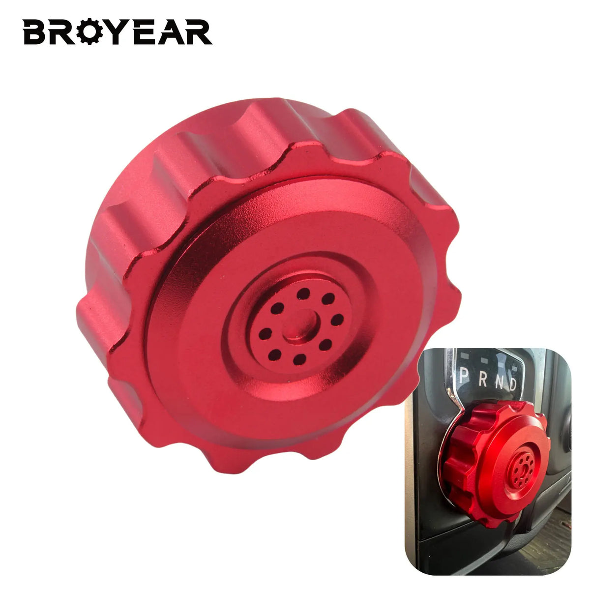 Red Aluminum Shift Knob For Dodge Ram 1500 2013 2018 by InterCyprus Trading Ltd