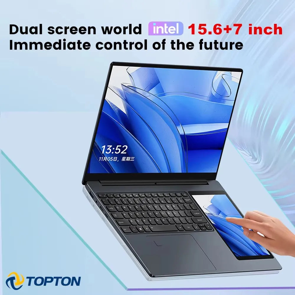 Topton L10 12th Gen Intel N100 Dual Screen Laptop &ndash; Dual Screen Productivity with 32G DDR4 and 2T SSD