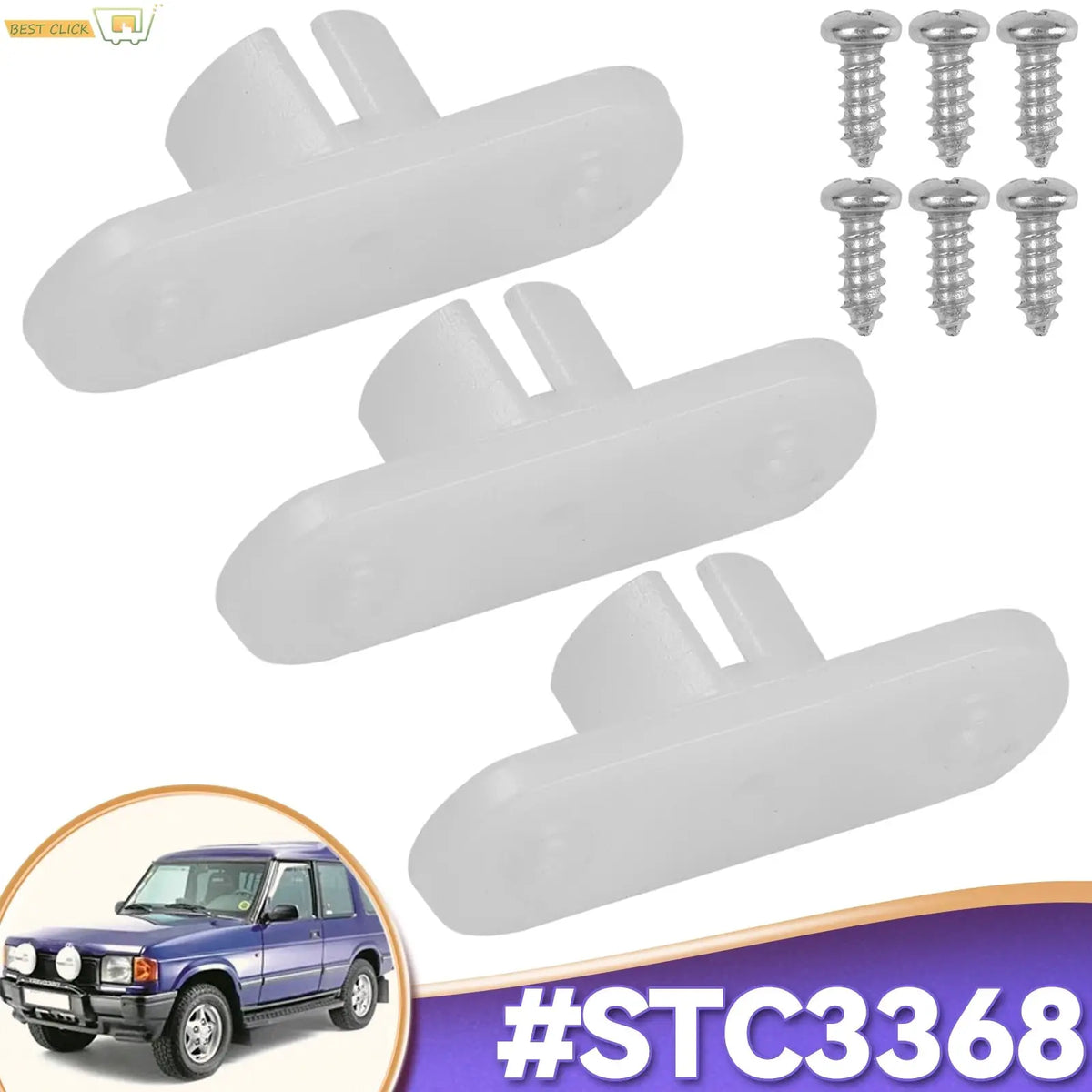 3PCS Headlight Adjuster Clip Kit STC3368 For Land Rover Discovery 1 2 1995-2002 Headlamp Leveling Repair Set by InterCyprus Trading Ltd