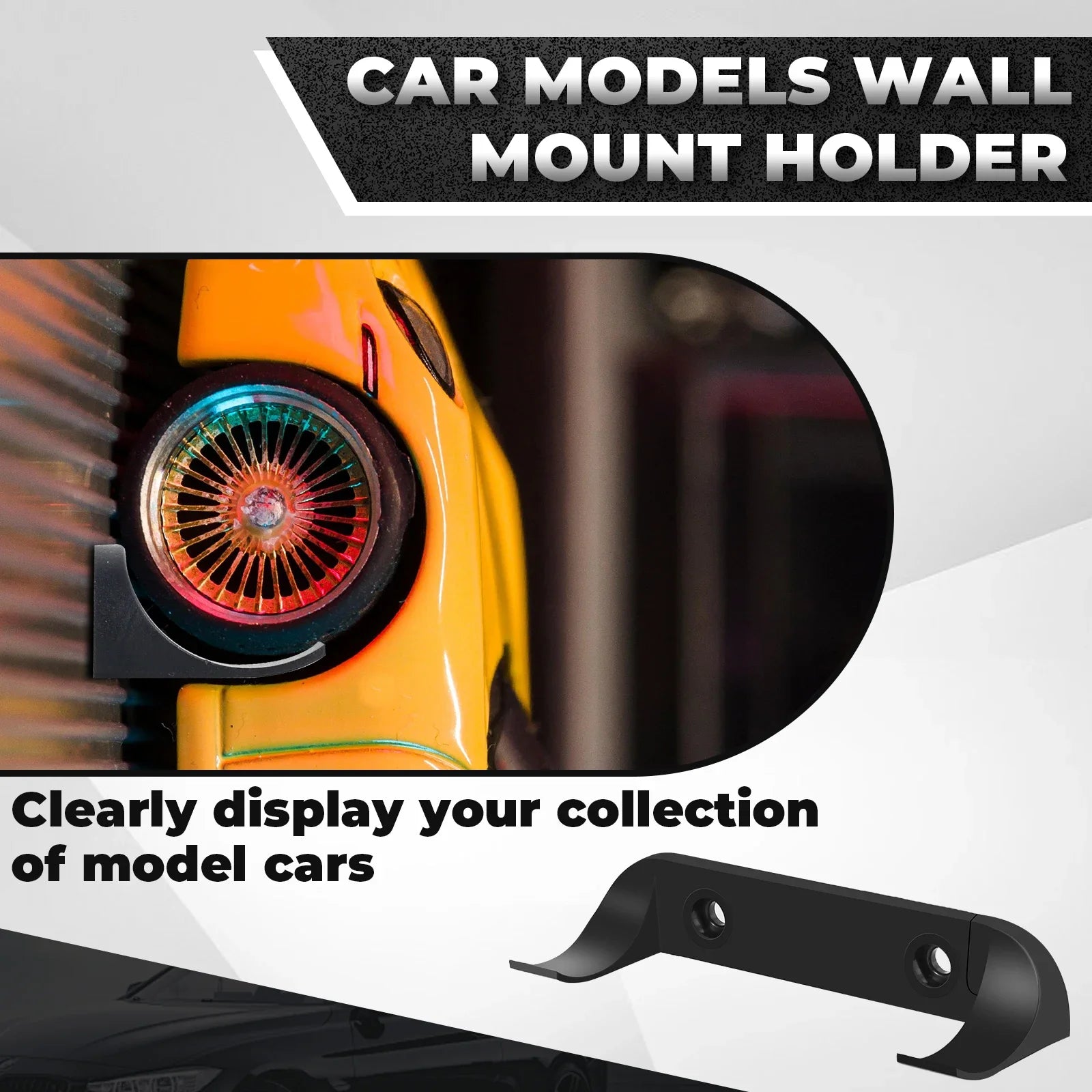 Wall Mount Car Model Display Rack &ndash; Vertical Car Toy Display