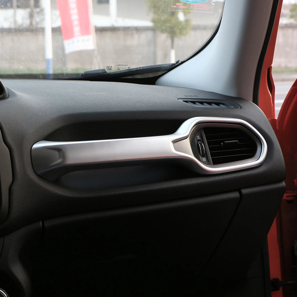 Air Vent Handle Cover Trim Stickers ABS Chrome for Jeep Renegade Interior Decor Durable Finish