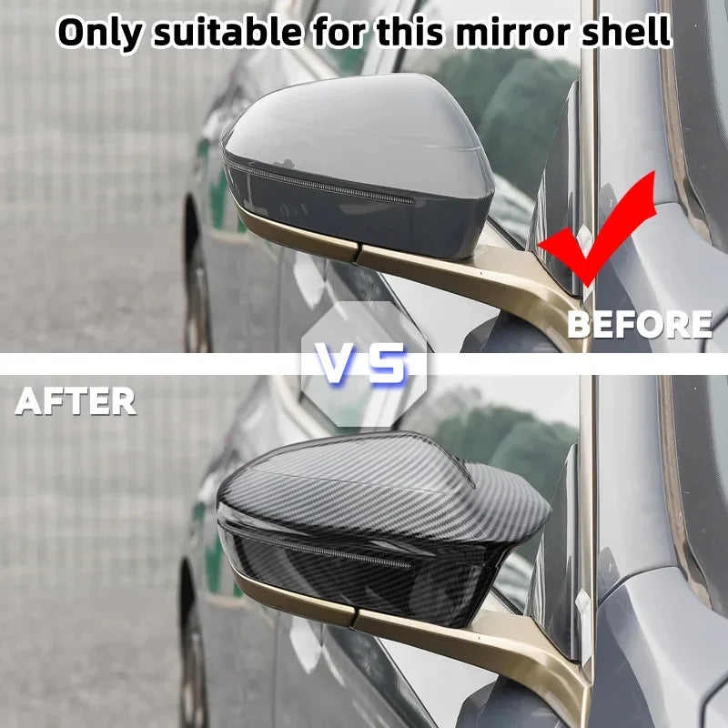 Sauso anglies pluošto šoninių veidrodžių dangteliai BMW G60 G70 serijai