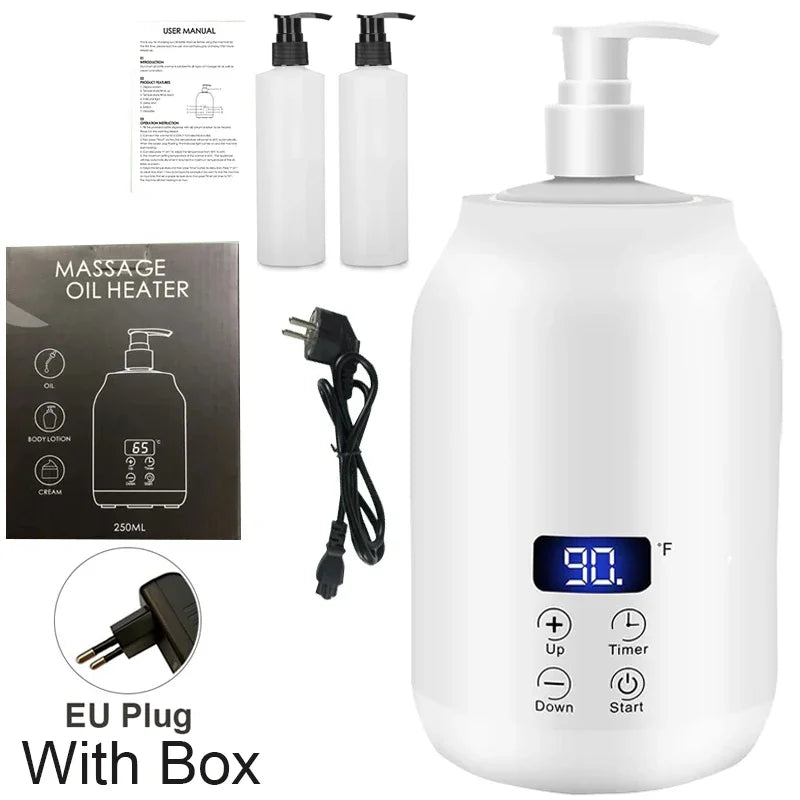 Single Bottle Essential Oil Heater &ndash; LED Display Temp White-EU Plug