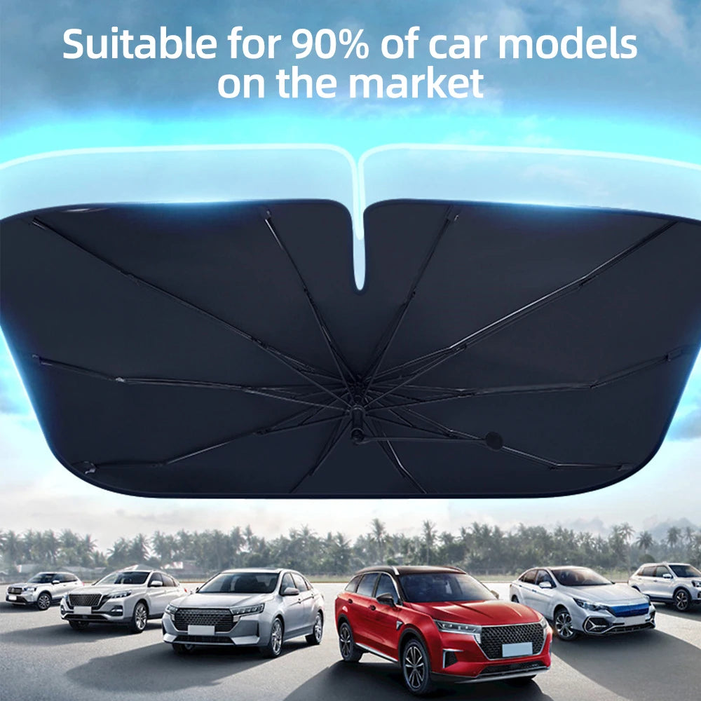 Revolutionary 360&deg; Car Windshield Sunshade Umbrella for Ultimate UV Protection