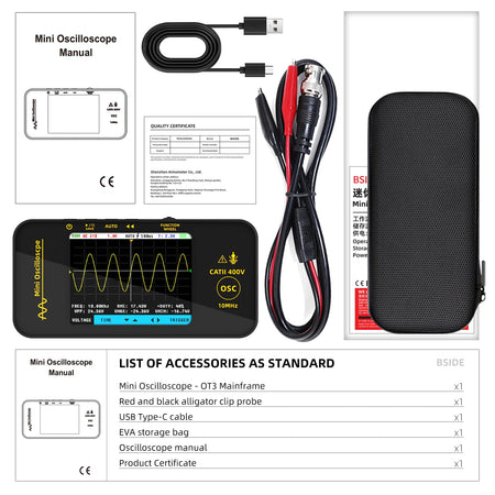 BSIDE OT3 &ndash; 10MHz Handheld Oscilloscope With Color Screen OT3 (Standard) / Russian Federation