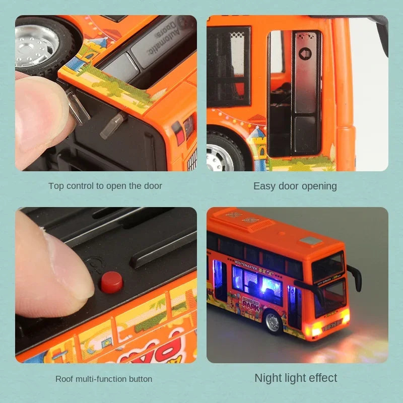 Double-Decker Bus Diecast &ndash; Pull-Back Action Vehicle