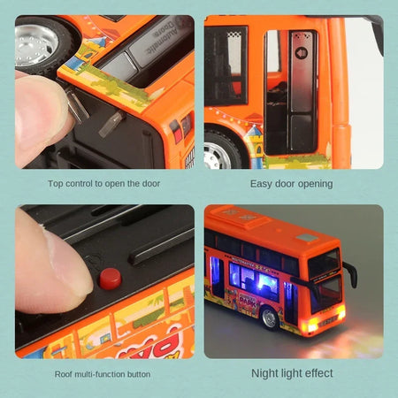 Double-Decker Bus Diecast &ndash; Pull-Back Action Vehicle