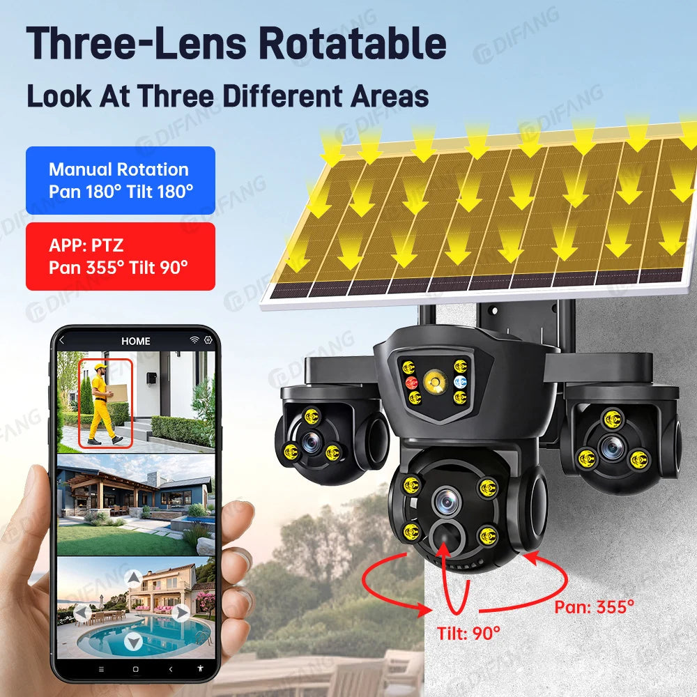 DIFANG V380 Pro Solar Camera &ndash; 4G SIM And Solar Power