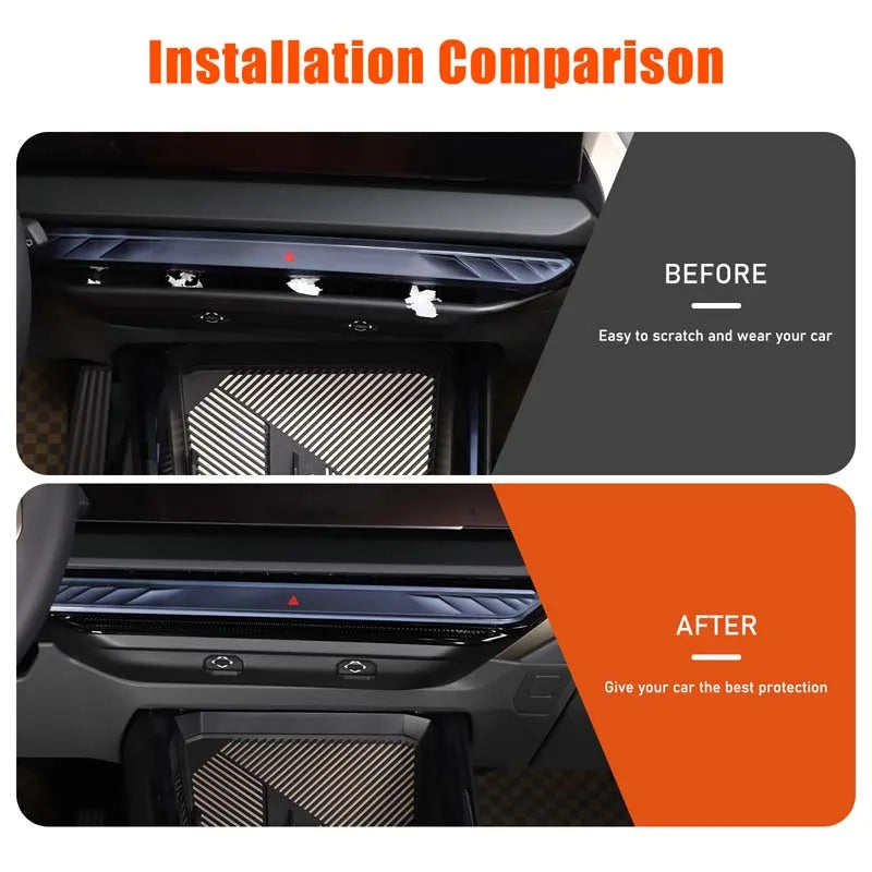 Autocolante de Rede da Ventilação Central da Consola BMW X3 G45 2025 Preto