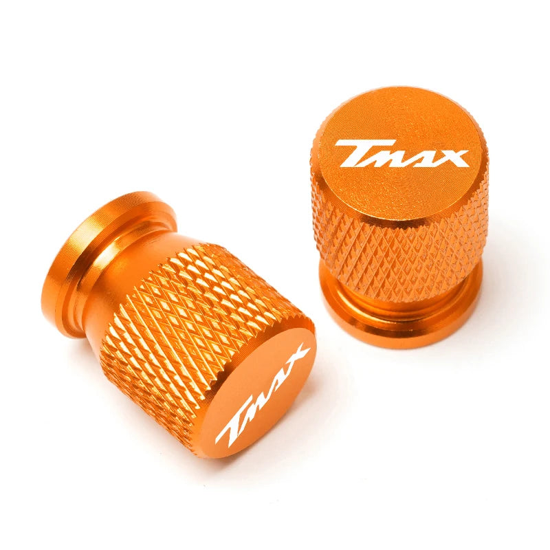 Yamaha TMAX CNC Aluminium Tire Valve Caps (2008-2023) Orange