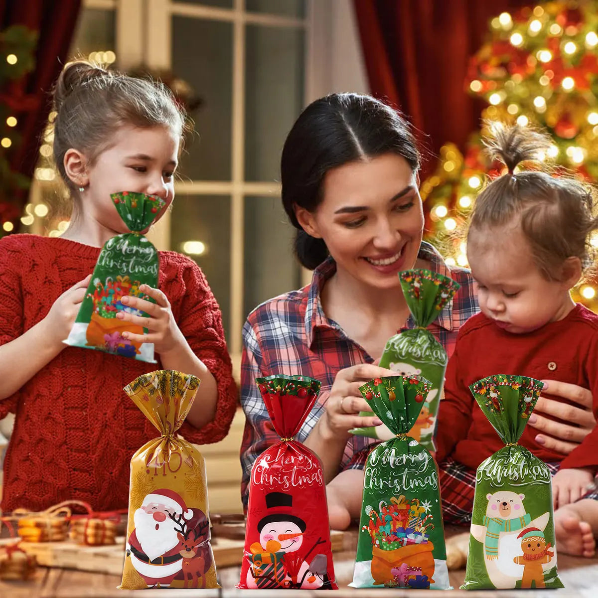 Christmas Candy Gift Bags - Santa Decoration - Huiran