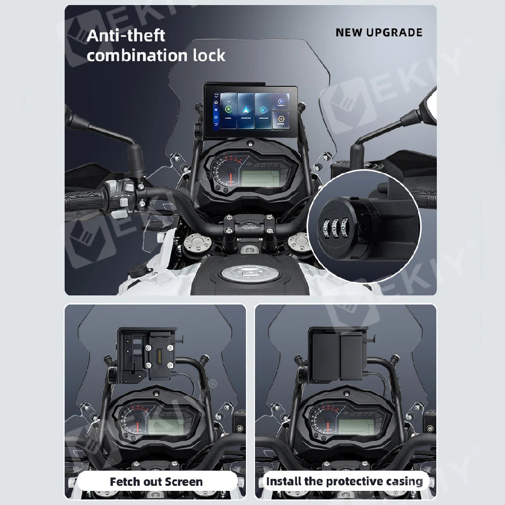 EKIY Motorcycle GPS Wireless Carplay Android Auto Monitor &ndash; Waterproof 5.5 Inch Display for BMW R1200GS ADV R1250GS ADV