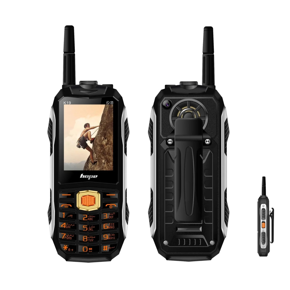 Rugged Feature Phone 4 SIM &ndash; Ultra Long Battery Life Black / Standard