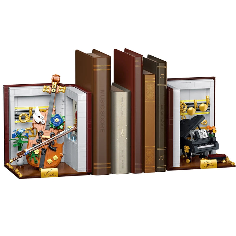1520PCS 3-In-1 Piano Violin Bookend Blocks - Learning Fun