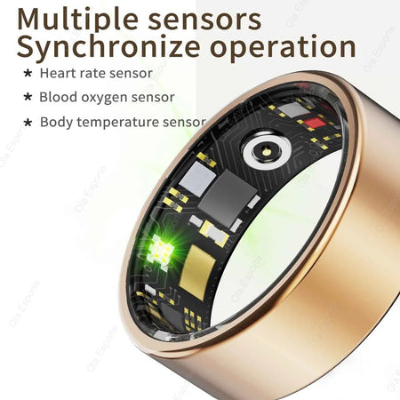 Smart Ring with Heart Rate, Sleep Monitoring &amp; Multiple Sports Modes - Waterproof Fitness Ring