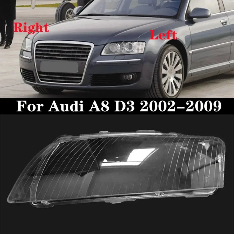 Clear Headlight Lens Cover With Abs Material For Audi A8 D3 2004-2009 by InterCyprus Trading Ltd