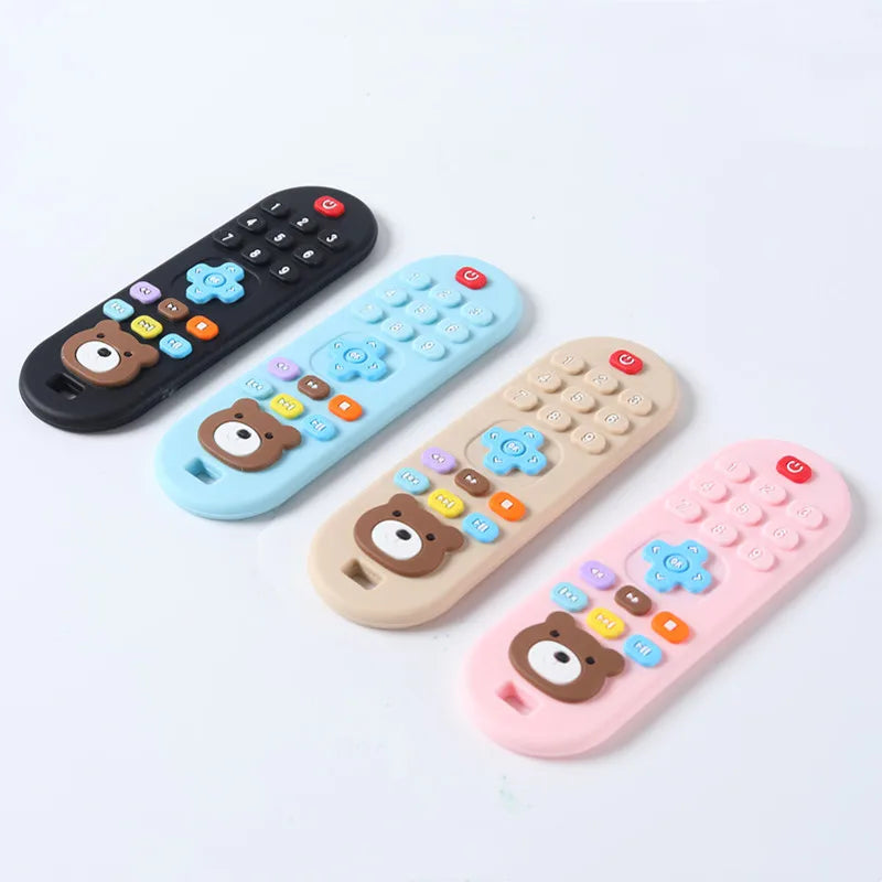 Silicone Remote Control Teether &ndash; Sensory Cute Cartoon Design