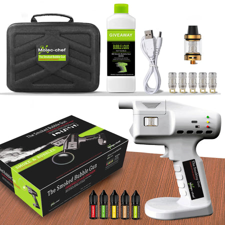 Ultimate Smoking Flavor Blaster Kit for Cocktails &amp; Food Full Set White
