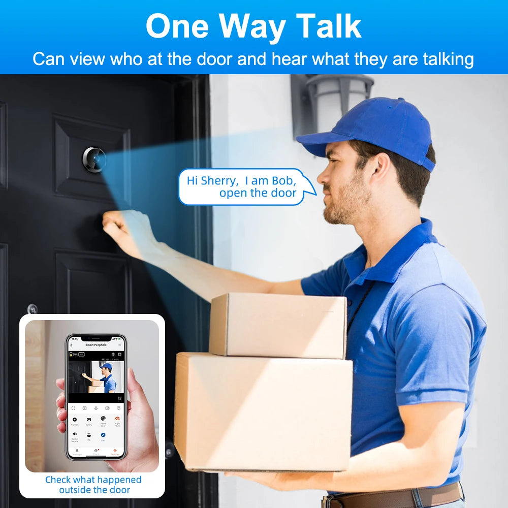 Awapow Tuya WiFi Door Camera &ndash; PIR Motion Detection