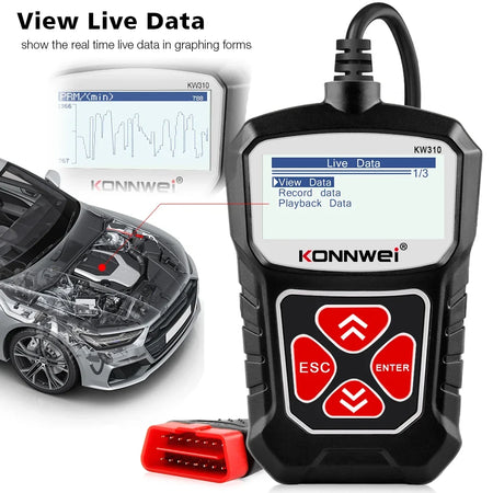 KONNWEI KW310 OBD2 Scanner - Multi Language Support