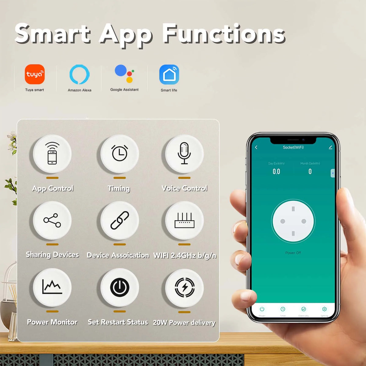 BSEED Smart Wifi Wall Socket