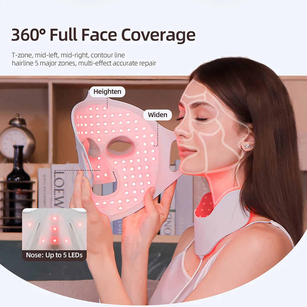 Foreverlily Face Neck Silicone LED Mask &ndash; 7 Colors Photon Therapy