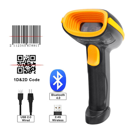 HZTZ Wireless 2D Barcode Scanner H1 H1W &ndash; Long Range
