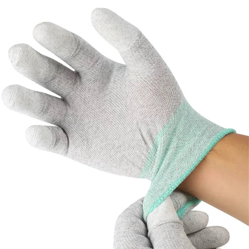 MECHANIC AS02 Anti-static Carbon Fiber Gloves &ndash; Protective PU Coating for Electronics Repair