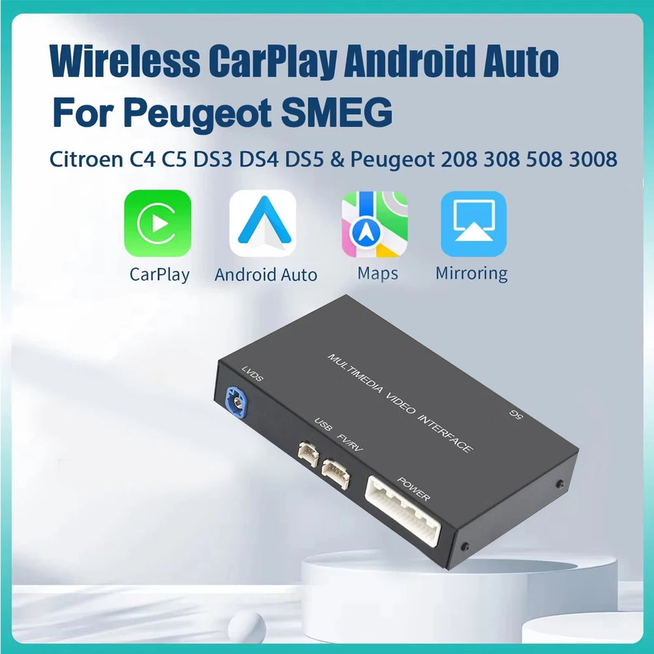 CarPlay Android Auto Box For Peugeot Citroën SMEG MRN 2013-2018 Camera