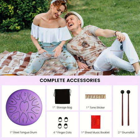 Outdoor Rain Drum 6 Inch 11 Note &ndash; Waterproof Rain Chime