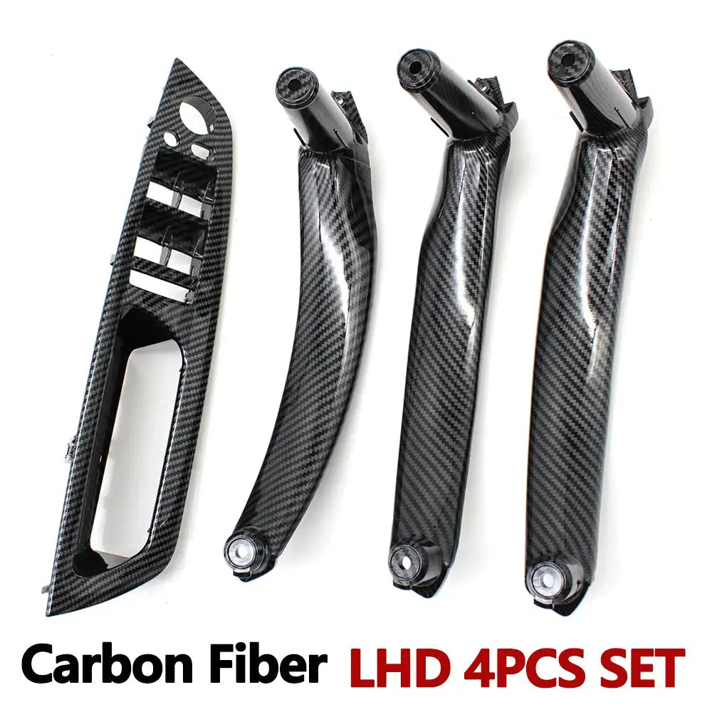 4PCS Set Car Front Driver Door Handle Armrest Cover Interior Door Pull Handle Panel Trim Cover For BMW X5 X6 E70 E71 2007-2013 by InterCyprus Trading Ltd
