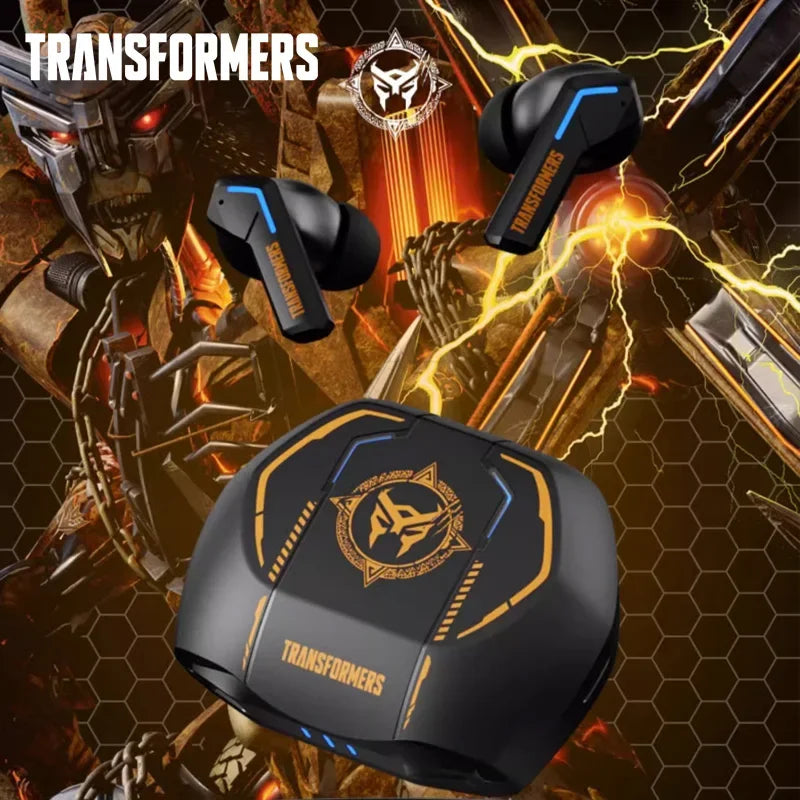 Transformers TF-T06 Bluetooth 5.3 Headset - Dual Mode, Noise Reduction, HIFI Earbuds for Gaming Black