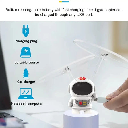 Mini Astronaut Drone &ndash; USB Charging Flying Robot Toy
