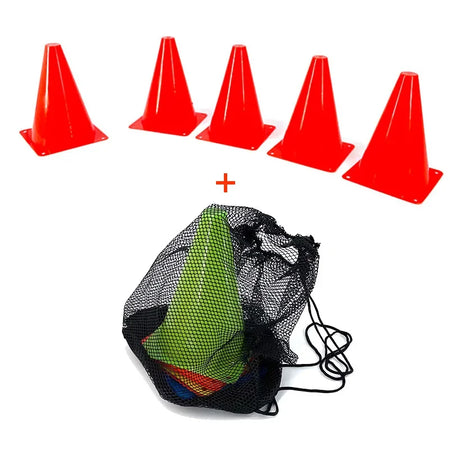 High-Visibility 18CM Training Cones - Set of 5 Red-2