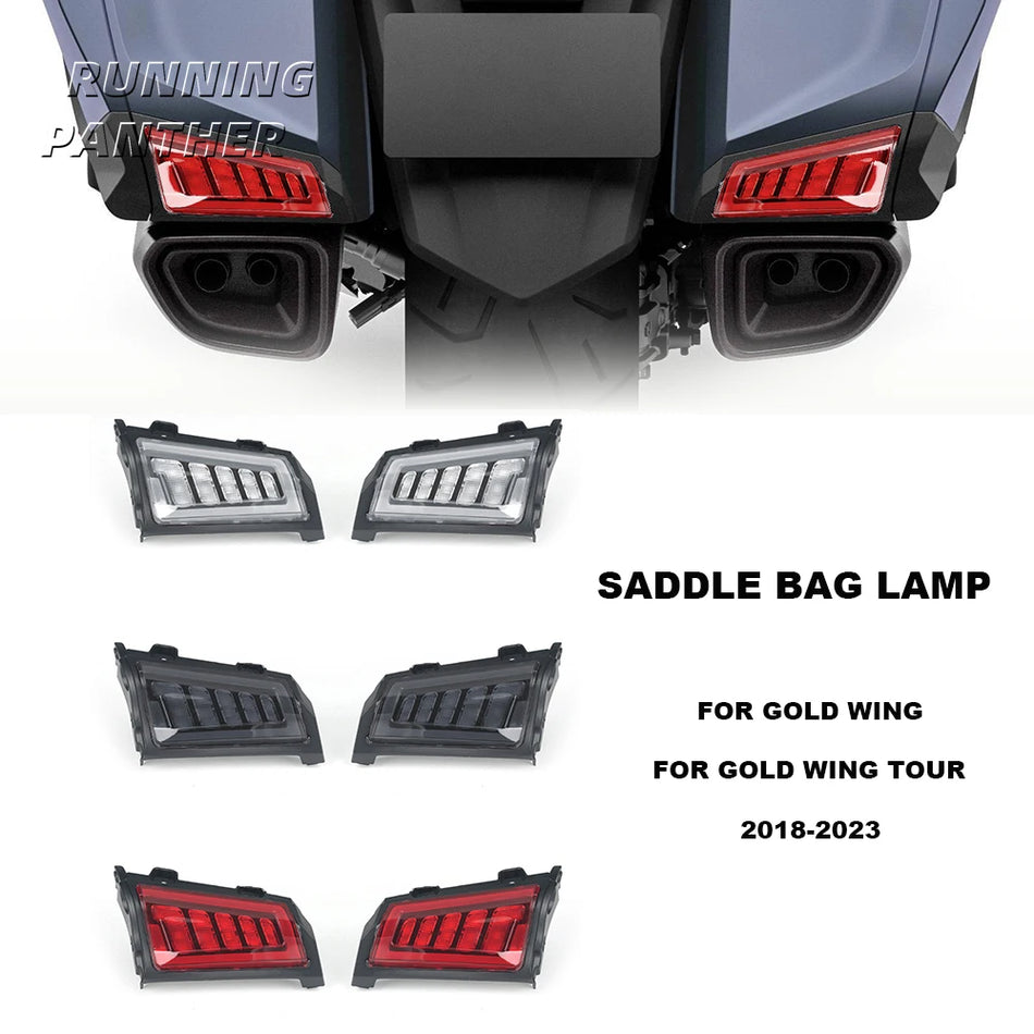ABS Plastic Rear Saddlebag with LED Turn Signals for Honda Gold Wing GL1800 Tour