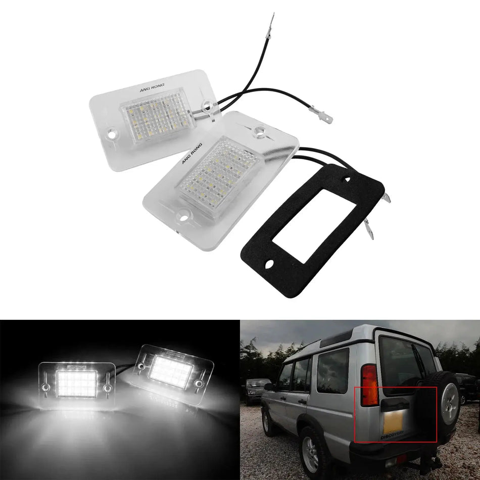 LED License Plate Lights White For Land Rover Discovery 1 2 L318 by InterCyprus Trading Ltd