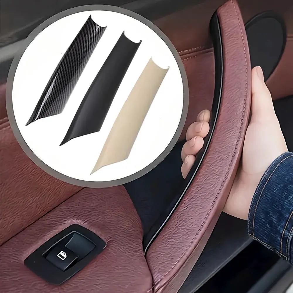 For BMW X5 E70 X6 E71 2006-2013 LHD RHD Door Handle Pull ABS Inner Trim Cover Black Beige Carbon Look by InterCyprus Trading Ltd