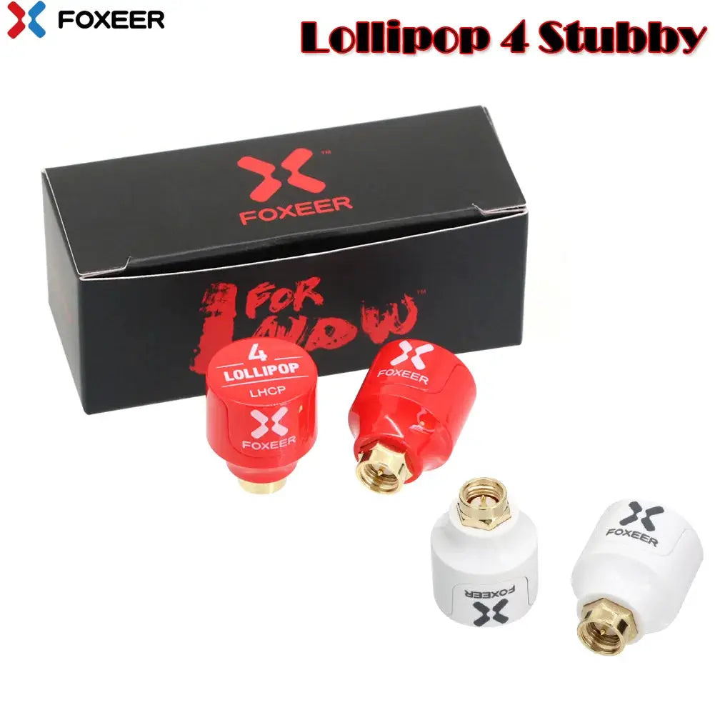 2PCS Foxeer Lollipop 4 V4 Stubby FPV Antenna 2.6DBi 5.8G LHCP RHCP SMA RP-SMA Micro Mushroom Receiver Antenna For FPV RC Drone by InterCyprus Trading Ltd