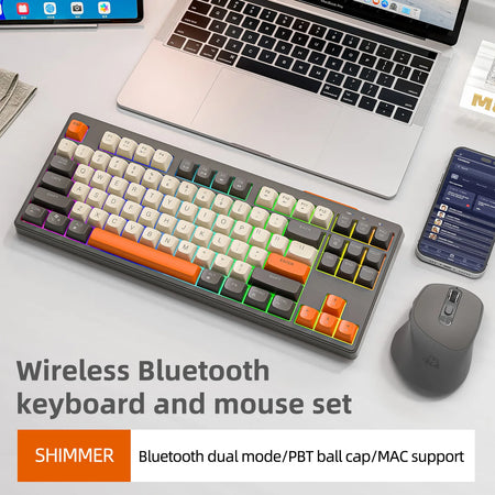 M87 Wireless Keyboard Gaming - Dual Mode Bluetooth RGB Shimmer Kit