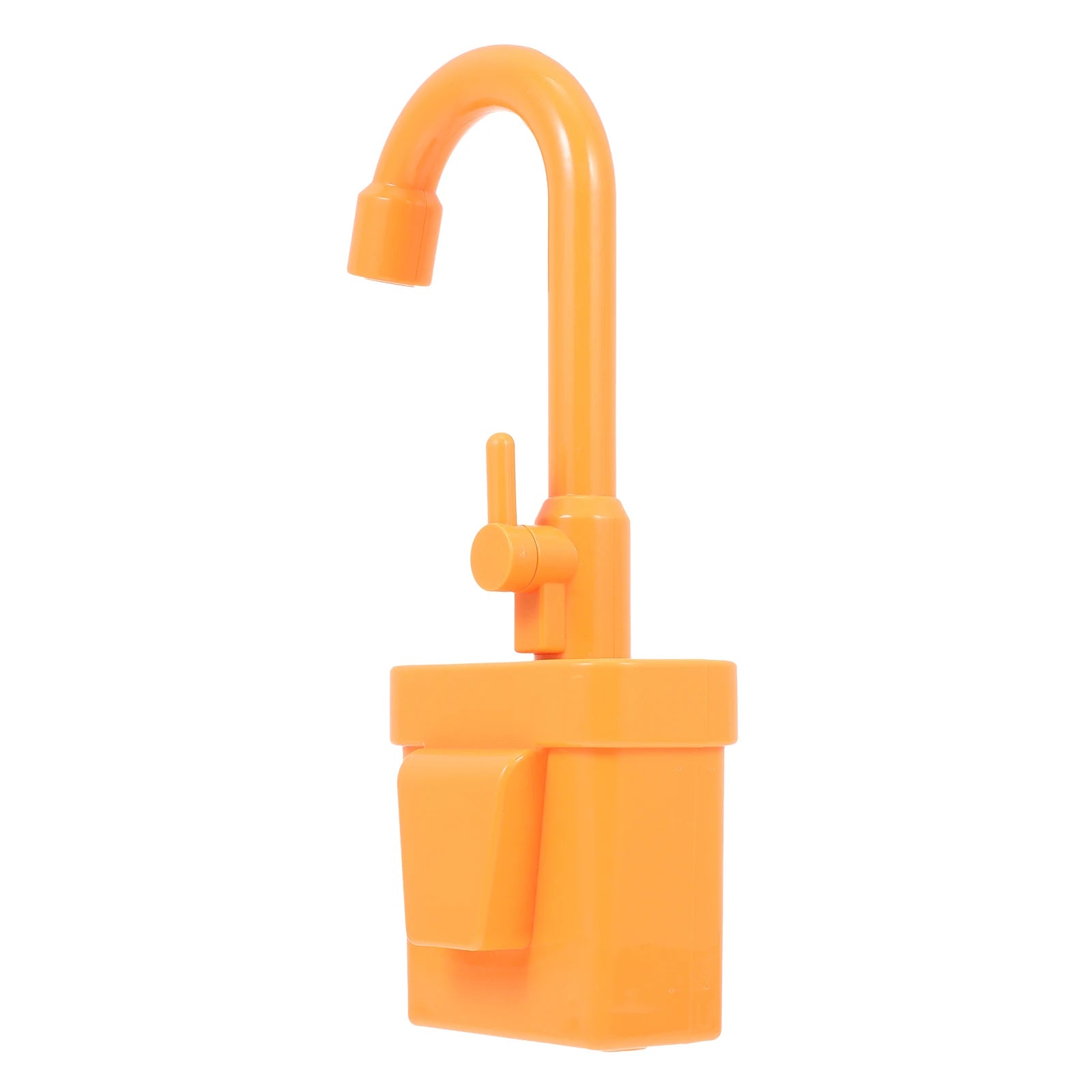 GSF Kitchen Sink Toy with Running Water Faucet for Imaginative Play Orange