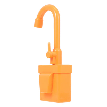 GSF Kitchen Sink Toy with Running Water Faucet for Imaginative Play Orange