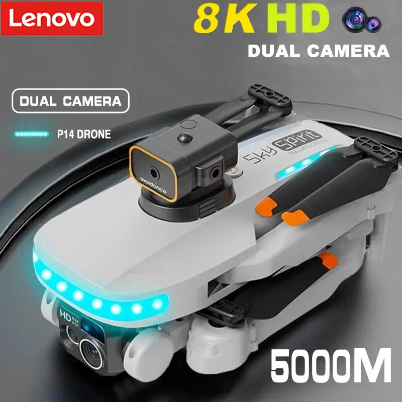 🟠 Lenovo New P14 Drone Profesional 8K HD Κάμερα Αποφυγή Αεροφωτογραφίας Αεροφωτογραφία οπτική ροή Πτυσσόμενα δώρα δώρα παιχνιδιών